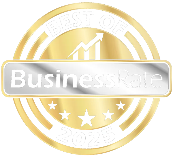 Best of BusinessRate 2025 award seal