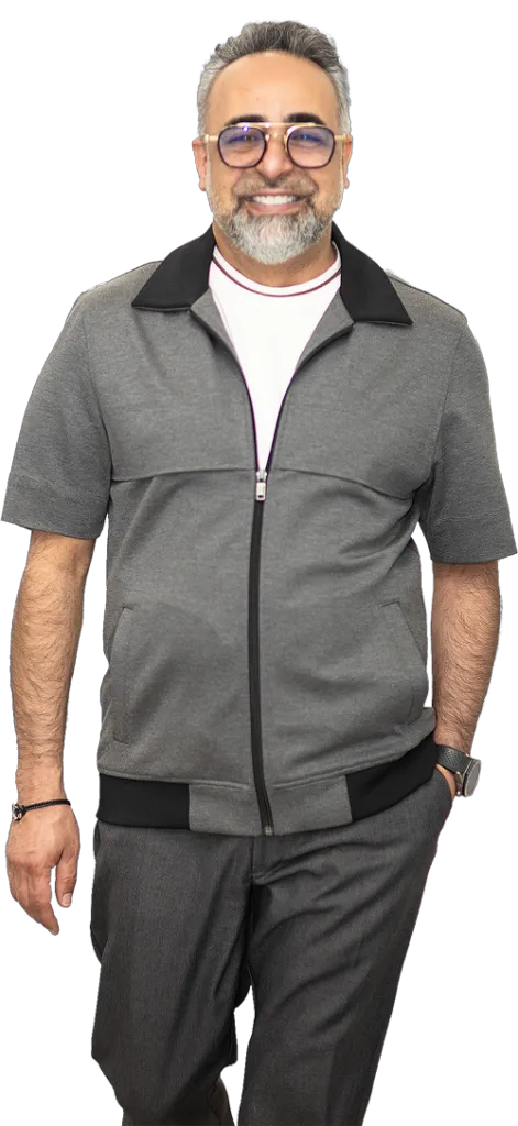 Dr. Kourosh Yousefzadeh in gray scrubs